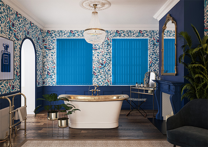 Trinity (FR Blackout), Cerulean - Vertical Blind - Image 9